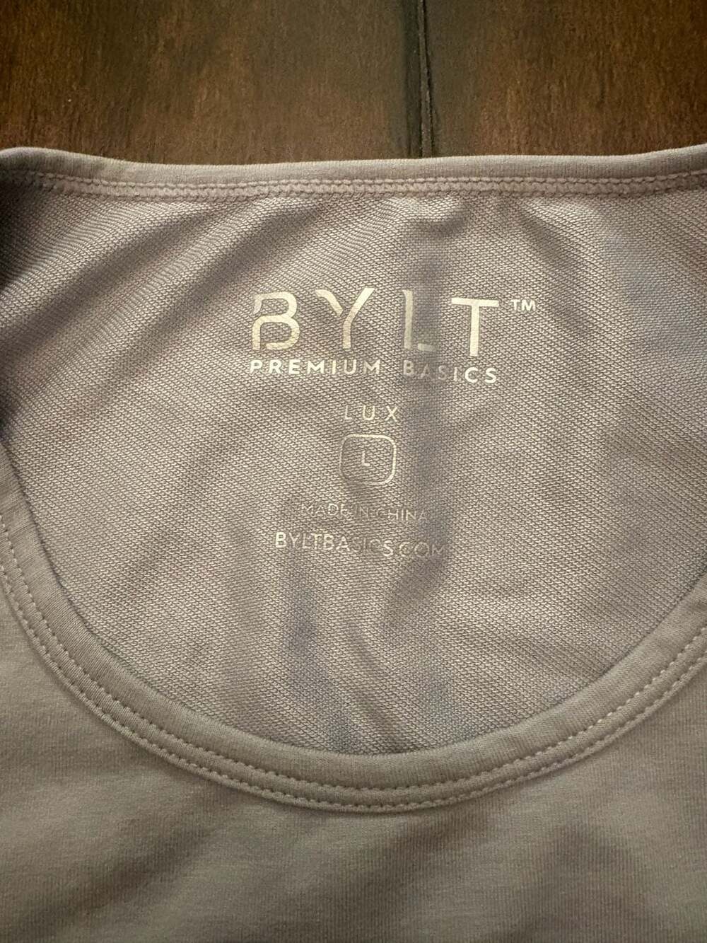 BYLT Premium Basics Men's Drop Cut Lux Short Sleeve T-Shirt Size Large Gray